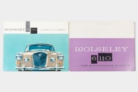 WOLSELEY: A pair of circa early 1960's Wolseley 6/110 sales brochures, both are coloured fold out style brochures