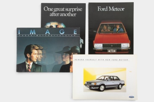 FORD: A collection of Ford Meteor sales brochures, full colour, 4 in total