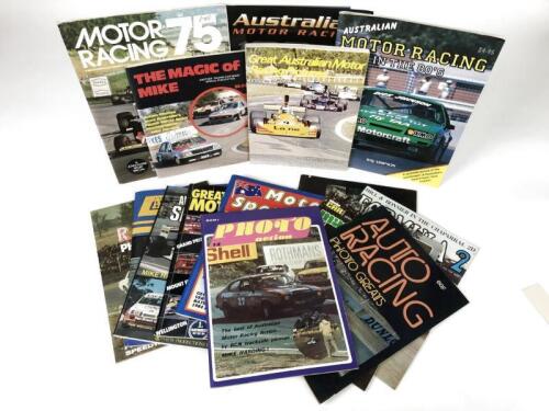 AUSTRALIA CAR RACING: An assortment of Australian Car Racing Magazines and Softcover Books