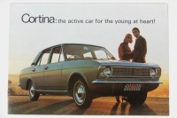 FORD CORTINA: A Ford Cortina sales brochure, a 16 page colour brochure, featuring the 220, 240, 440 and GT models