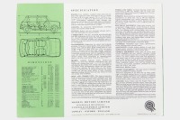 MORRIS: A Morris Mini-Cooper sales brochure, a 4 page brochure, twin carburetters, disc brakes, 998 cc engine - 2
