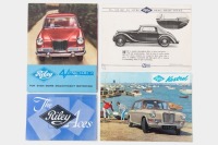 RILEY: A quartet of Riley sales brochures, a Riley aces, a 4/seventy two, a 2 1/2 litre leaflet and an 8 page Kestrel brochure