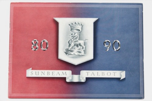 SUNBEAM: A Sunbeam Talbot sales brochure, this brochure covers the 80 and 90 series of Sunbeam Talbot models