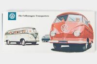 VOLKSWAGEN: A glovebox size Volkswagen Transporters sales brochure, a fold out style brochure for pick-up - delivery van - Kombi - Micro bus - Ambulance
