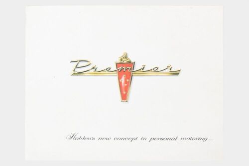 HOLDEN PREMIER: An EJ Holden Premier sales brochure, 4 pages, extremely rare, 100% original