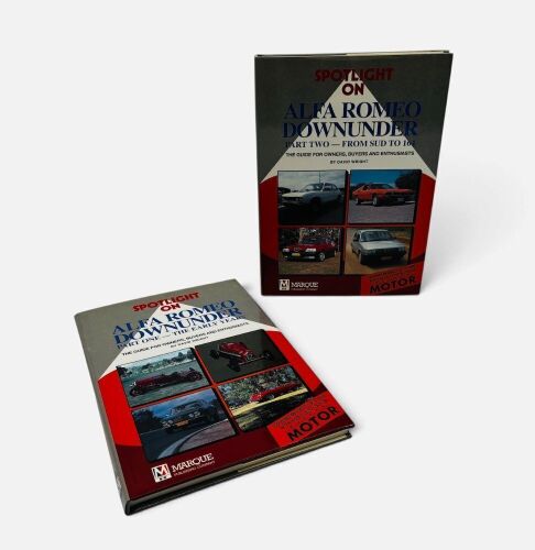 205 · ALFA ROMEO DOWNUNDER: A pair of hardcover books by David Wright [Location: Sydney]