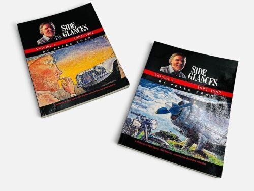 SIDE GLANCES: A pair of softcover books by Peter Egan together with a book of cartoons by Claude Serre [Location: Sydney]