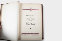 SILVER WRAITH: An original 1951 Rolls-Royce Silver Wraith 'Schedule of Spare Parts' book, hardcover [Location: Melbourne] - 4