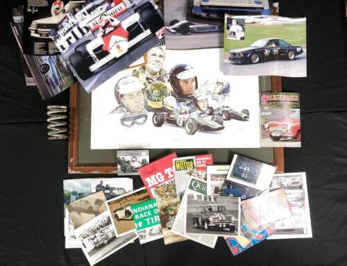 RACING CAR EPHEMERA: An eclectic group of Racing Car Ephemera. Posters, pictures, etc. Neptune Racing narratives