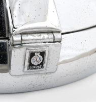 LUCAS HEADLIGHTS: Two fine circa 1930s Lucas P100R headlights, lens diameter 25.5cm, with opaque lens, believed to suit Rolls-Royce Phantom II, Phantom III & Wraith & Bentley [Location: Melbourne] - 3
