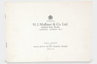SILVER WRAITH: A Rolls Royce Silver Wraith Chassis 7356 H.J Mulliner & Co Ltd Motor brochure, four pages [Location: Melbourne]
