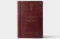 SILVER WRAITH: An original 1951 Rolls-Royce Silver Wraith 'Schedule of Spare Parts' book, hardcover [Location: Melbourne]