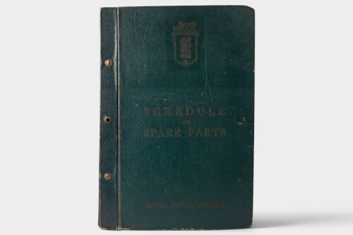 SILVER DAWN: A c1950 Rolls-Royce Silver Dawn 'Schedule of Spare Parts' book, hardcover [Location: Melbourne]