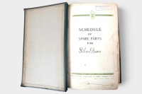 SILVER DAWN: A c1950 Rolls-Royce Silver Dawn 'Schedule of Spare Parts' book, hardcover [Location: Melbourne] - 2