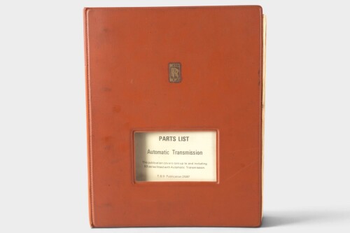 ROLLS-ROYCE: A 1970 Rolls-Royce & Bentley 'Parts List - Automatic Transmission - covering cars up to & including S3 Series fitted with automatic transmission [Location: Melbourne]