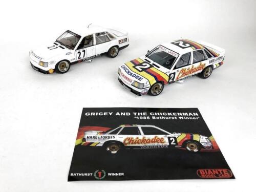 HOLDEN: Pair of 1:18 scale Holden Commodore racing cars produced by Biante. (NB description)