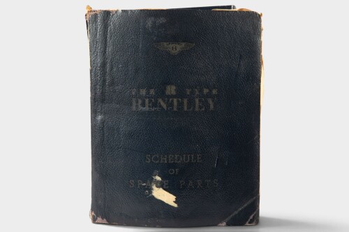 BENTLEY R TYPE: A c1952 Bentley R Type 'Schedule of Spare Parts' book, hardcover [Location: Melbourne]