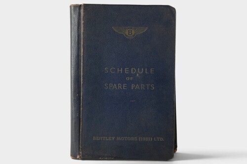 BENTLEY MARK VI: A 1951 Bentley Mark VI 'Schedule of Spare Parts - Volume III' book, hardcover [Location: Melbourne]