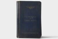 BENTLEY MARK VI: A 1951 Bentley Mark VI 'Schedule of Spare Parts - Volume III' book, hardcover [Location: Melbourne]