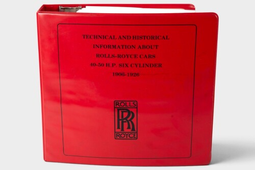 40-50 H.P. SIX CYLINDER: A very large reproduced 'Technical & Historical Information About Rolls-Royce Cars 40-50 H.P. Six Cylinder 1906-1926' book [Location: Melbourne]