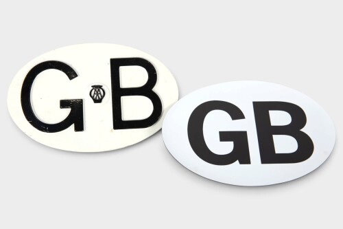 TOURING PLATE: An Automobile Association 'GB' oval touring plate, 12cm high, 18cm wide [Location: Melbourne]