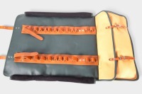TOOL ROLL: A high-quality perforated Bentley tan leather tool roll, made in Sheffield, England. Once extended, measures 90cm high, 50cm wide [Location: Melbourne] - 4