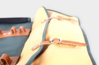 TOOL ROLL: A high-quality perforated Bentley tan leather tool roll, made in Sheffield, England. Once extended, measures 90cm high, 50cm wide [Location: Melbourne] - 5