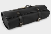 TOOL ROLL: A high-quality leather tool roll, made in Sheffield, England. Once extended, measures 90cm high, 50cm wide. [Location: Melbourne]