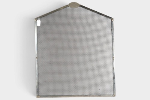 RADIATOR STONE GUARD: A radiator stone guard cover, with Rolls-Royce badge affixed, 68cm high, 56cm wide [Location: Melbourne]