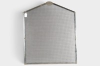 RADIATOR STONE GUARD: A radiator stone guard cover, with Rolls-Royce badge affixed, 68cm high, 56cm wide [Location: Melbourne]