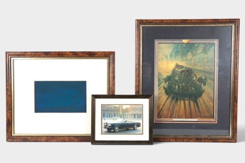 ROLLS-ROYCE & BENTLEY: Three framed and glazed items related to Rolls-Royce & Bentley [Location: Melbourne]