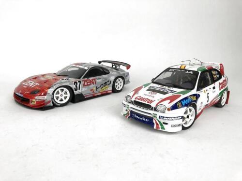 TOYOTA: Pair of 1:18 scale Toyota racing cars produced by AutoArt. (NB description)