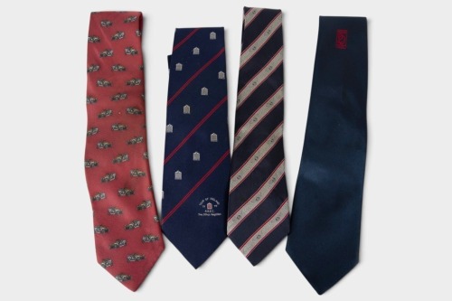TIES: A group of four Rolls-Royce and Bentley themed ties [Location: Melbourne]