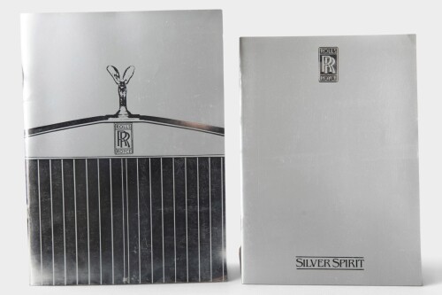 SILVER SPIRIT: Two R-R Silver Spirit brochures, includes a 1986 Silver Spirit, Corniche & Silver Spur brochure, 32 pages and a 1982 Silver Spirit brochure [Location: Melbourne]