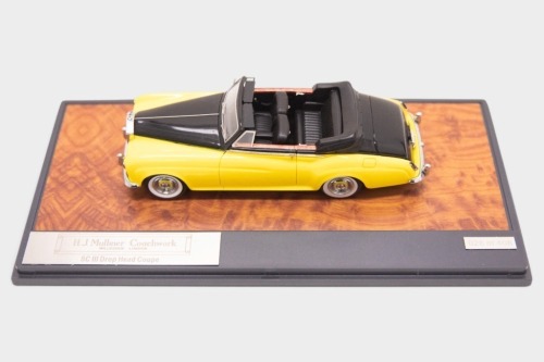 ROLLS ROYCE: A Matrix 1:43 scale Rolls Royce H J Mulliner coachwork SC III drop head coupe (MX 11705-011) in yellow/black paintwork, limited edition 028 of 408 pieces [Location: Melbourne]