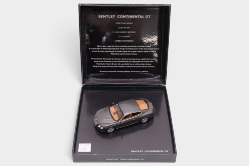 BENTLEY: A 1:43 scale Minichamps model of a Bentley Continental GT Coupe, within box [Location: Melbourne]