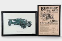 BENTLEY: Two Bentley framed & glazed prints [Location: Melbourne]