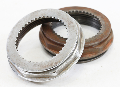 WHEEL NUTS: Two R-R pre-war small HP wheel nuts [Location: Melbourne]