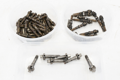 6)SILVER GHOST: A small tub of R-R Silver Ghost gudgeon pin screws (possible P/N E20096) & a set of six gudgeon pin screws (P/N U1209) [Location: Melbourne]