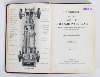20-25HP: An original handbook of the '20-25 HP. Rolls Royce Car' with instructions for running and maintenance, handbook number 'XV', stamped to inner pages with chassis no. 'GBA75' [Location: Melbourne] - 2