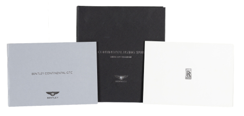 187 · BROCHURES: Three modern items of literature related to Rolls-Royce & Bentley models, including 'Bentley Continental GTC' 2004 booklet, Rolls-Royce Phantom 2004 booklet, and a Bentley Continental Flying Spur - Media Information booklet, 2005. [Location: Melbourne]