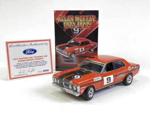 FORD/MOFFAT: 1:18 scale 1973 Australian Touring Car Championship winning Ford Falcon XY GTHO Phase 3 driven by A. Moffat produced by AutoArt with signed CoA. (NB description)