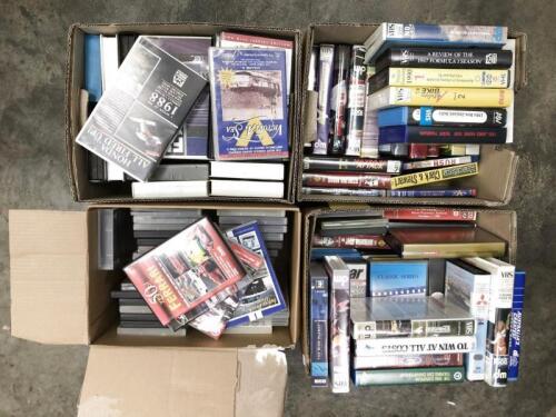 VIDEO/DVD: A large selection of VHS videos/DVD's. Car Racing content