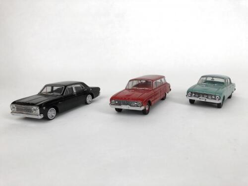 FORD: Group of 1:43 scale Ford Falcon XK & Fairmont produced by Trax. (NB description)