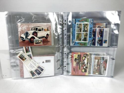 FIRST DAY COVERS: A folder with Automobile, Race Car and Motorbike First Day Covers and Stamps