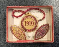 BROOKLANDS: A set of three 1910 Brooklands BARC membership lapel badges and medallion, No. 1263 [Location: Perth] - 5