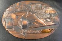 AGP: A 1985 Australian Formula One Grand Prix Adelaide commemorative wall plaque, Measures approximately 26cm wide, 18cm high [Location: Perth] - 2