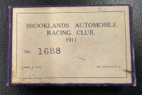 BROOKLANDS: A set of three 1911 Brooklands BARC membership lapel badges and medallion, No. 1688 [Location: Perth] - 4