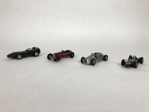 VINTAGE RACING: Group of approx 1:43 scale white metal vintage racing cars produced by FM. (NB description)