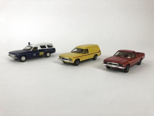 HOLDEN: Group of 1:43 scale Holden Utes and Vans produced by Trax. (NB description)